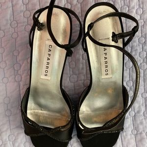 Caparros Black Satin Dress Shoes